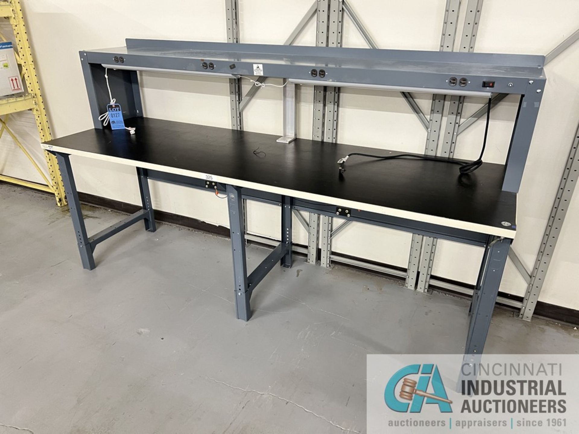 96" X 30" STEEL FRAME LIGHTED WORK BENCH (WAREHOUSE) - Image 2 of 2