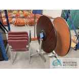 42" DIAMETER TABLE WITH (4) CHAIRS (WAREHOUSE)