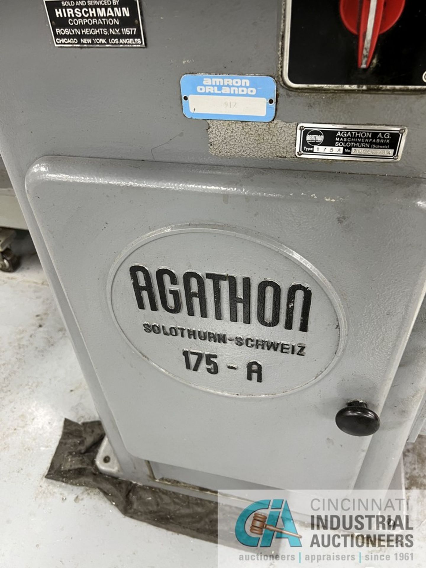 AGATHON MODEL 175-A DOUBLE END TOOL GRINDER; S/N 70562934 (MAINTENANCE SHOP) - Image 4 of 4