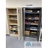 2-DOOR STEEL CABINETS WITH CONTENTS INCLUDING SHIMS, TOOLING, SAW BLADES (MAIN)