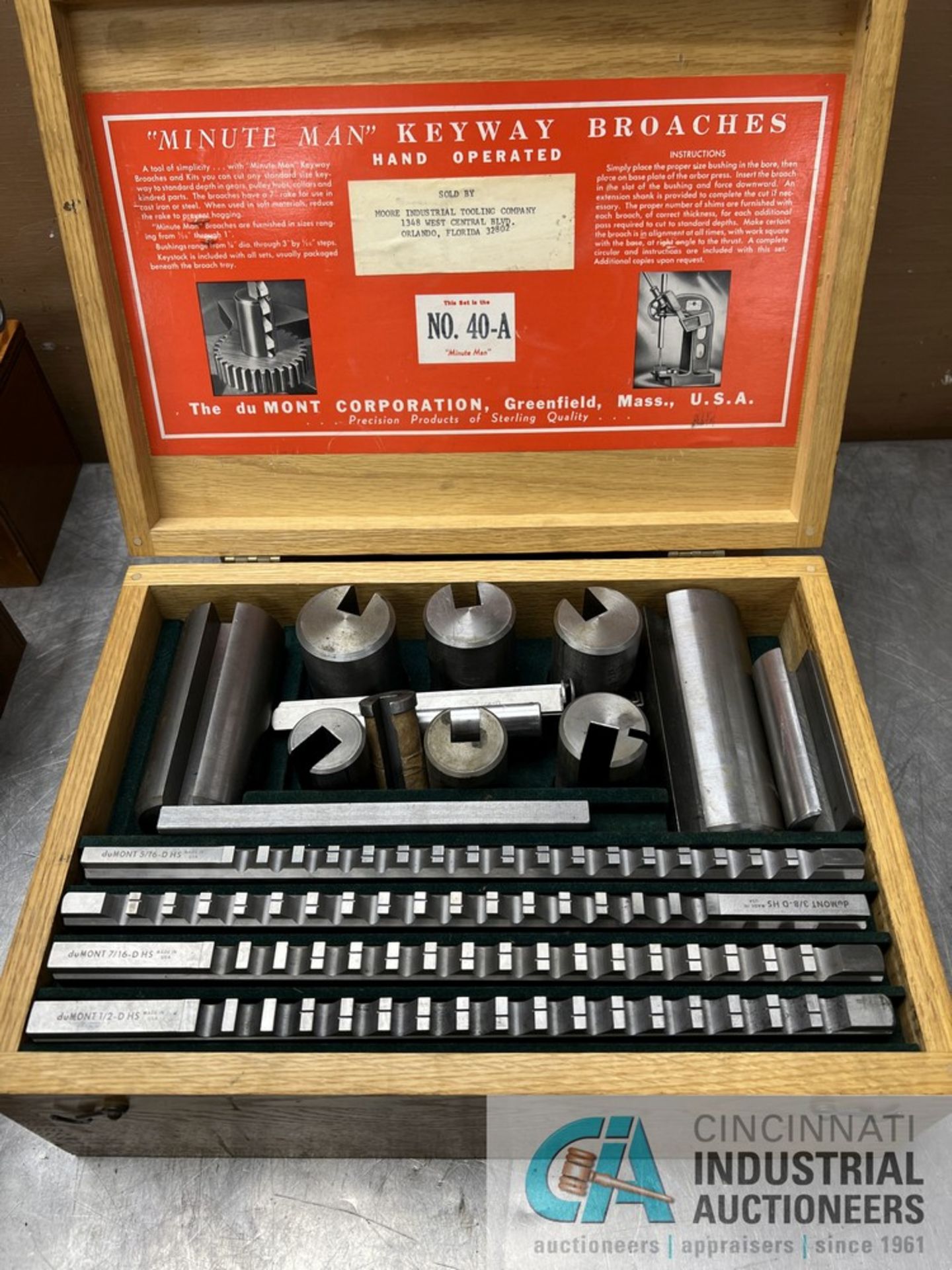 DUPONT MINUTEMAN NO. 40-A KEYWAY BROACH SET (MAINTENANCE SHOP)