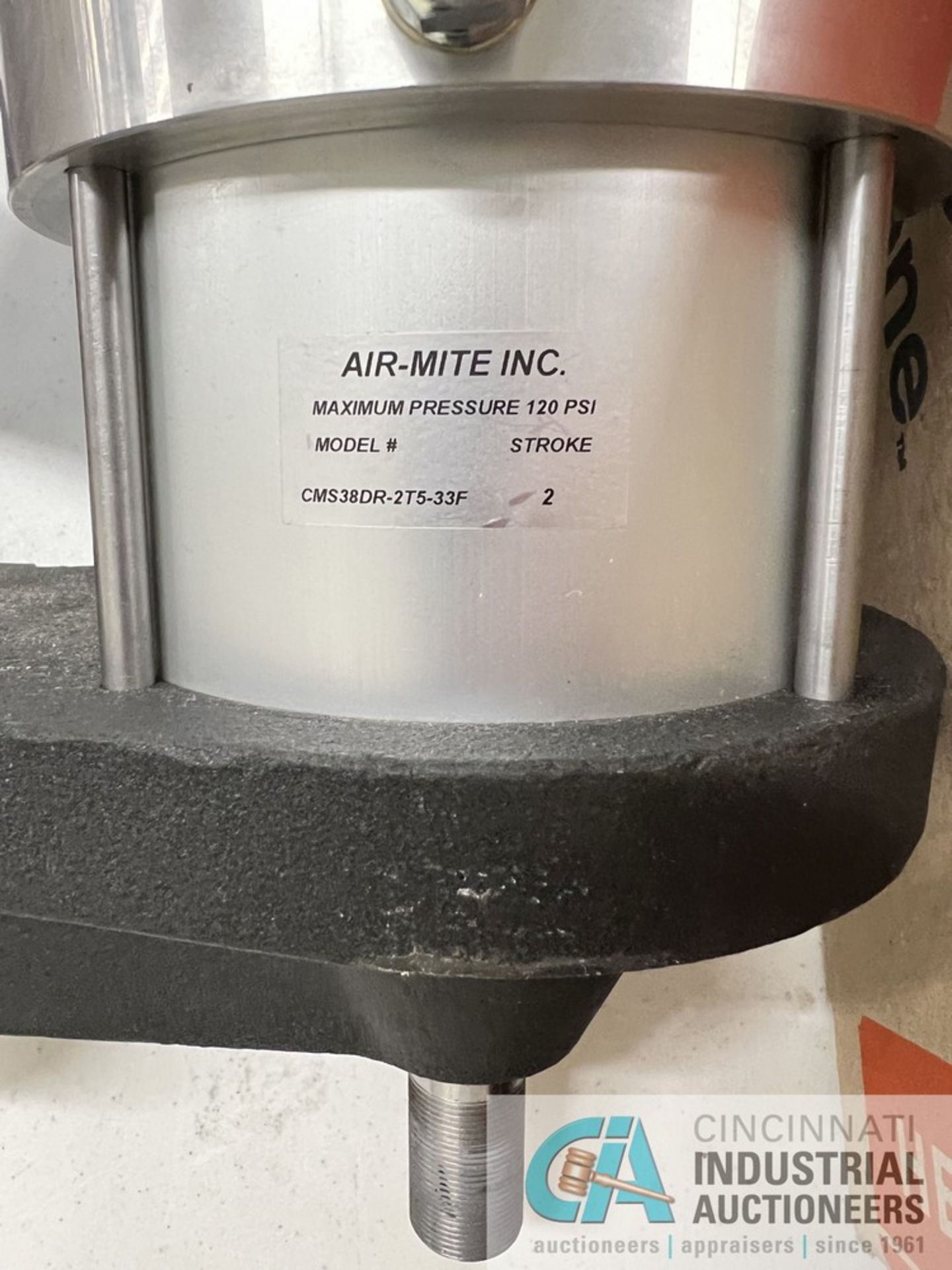 AIR-MITE INC MODEL CMS38DR-2T5-33F PNEUMATIC PRESS (WAREHOUSE) - Image 2 of 2