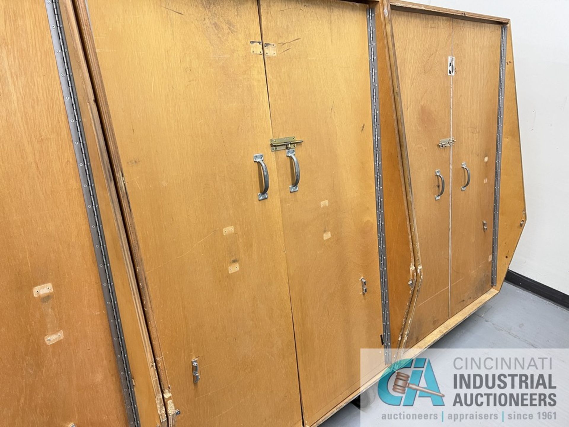 44" X 44" X 68" WOOD ENCLOSED A-FRAME CABINETS (WAREHOUSE)