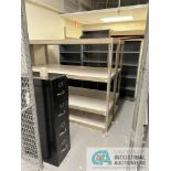 (LOT) CONTENTS OF CRIB (5) MISCELLANEOUS SHELVES AND (3) MISCELLANEOUS CABINETS (WAREHOUSE)