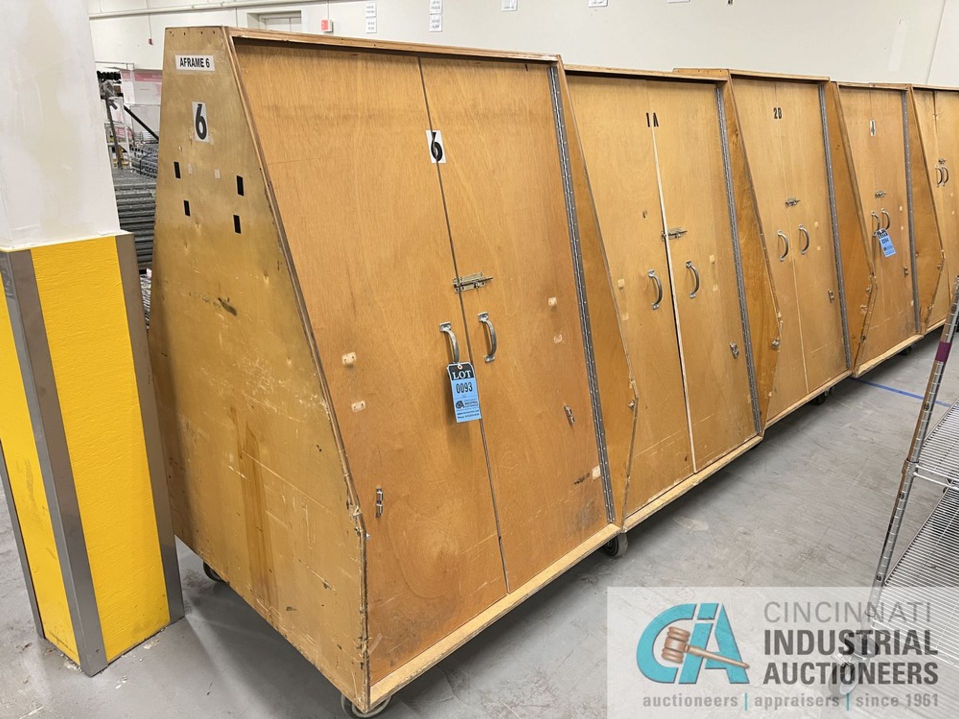 44" X 44" X 68" WOOD ENCLOSED A-FRAME CABINETS (WAREHOUSE)