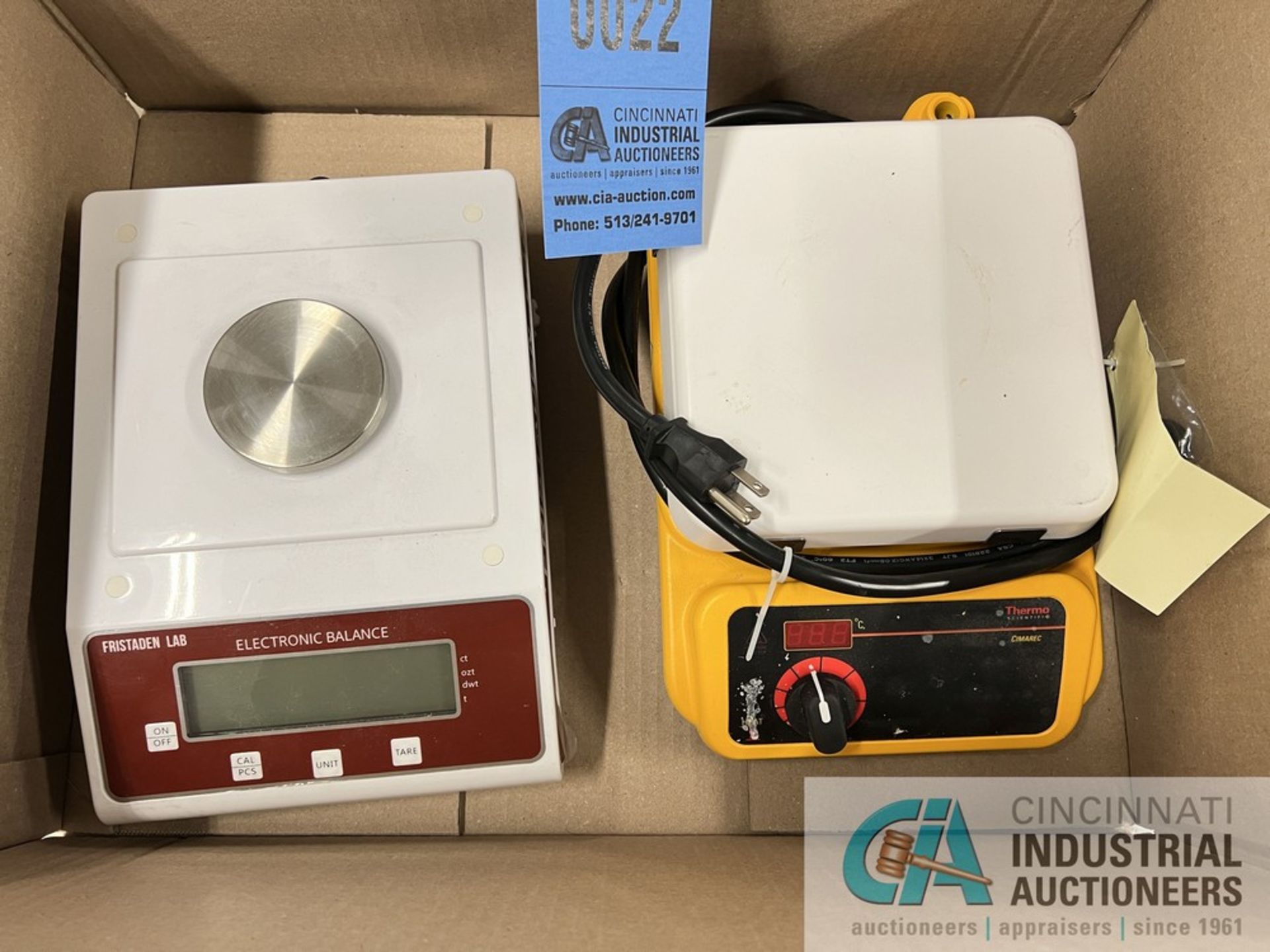 (LOT) 200 GALLON CAP FRISTADEN LAB MODEL HCZ2--3VG PRECISION BALANCE AND THERMO SCIENTIFIC MODEL