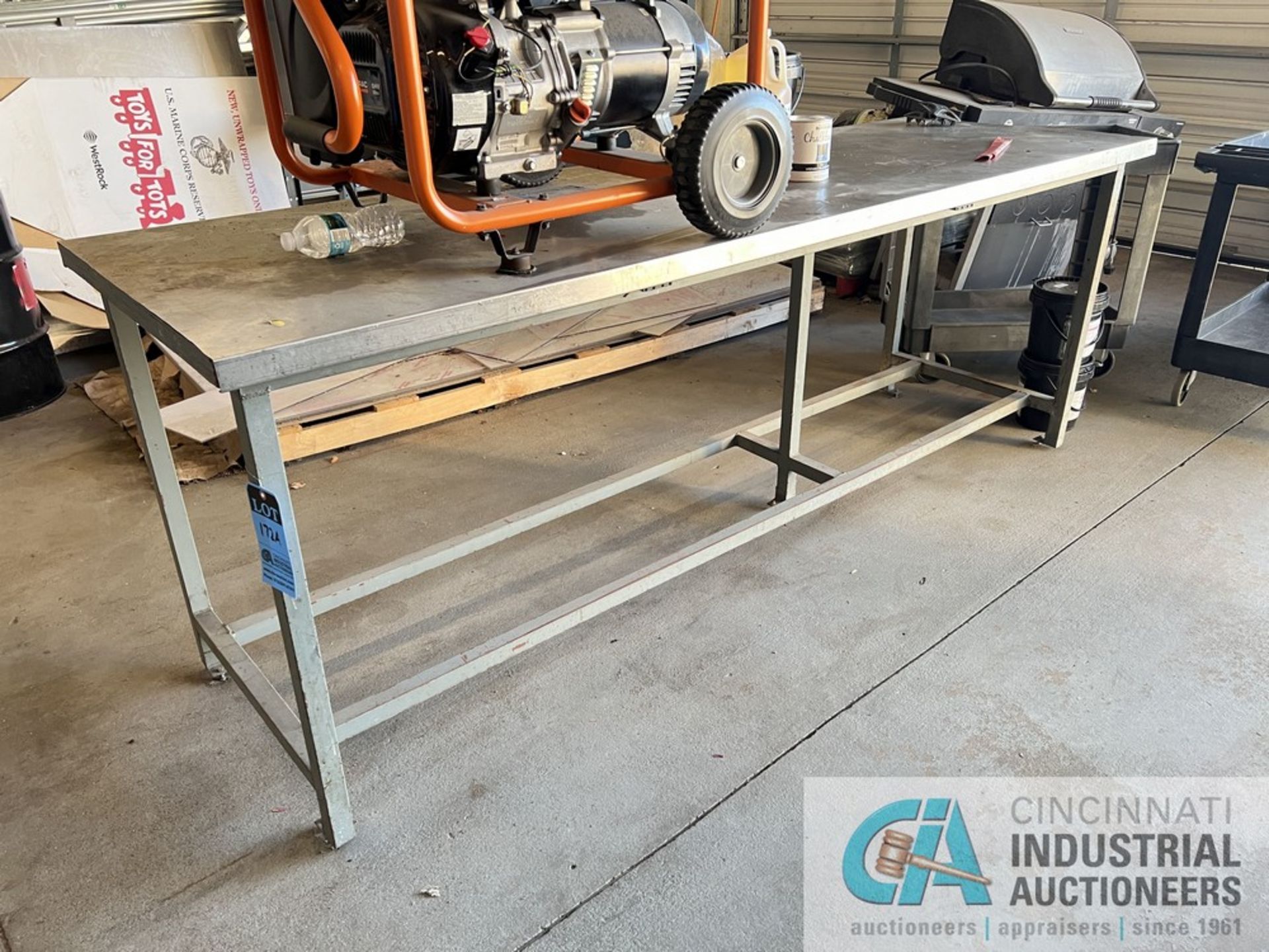 96" X 30" STEEL FRAME BENCHES (AIR COMPRESSOR ROOM)