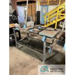 30" X 64" X 37" HIGH HEAVY DUTY WELDED STEEL WORKBENCH WITH 1/2" THICK STEEL TOP PLATE **SPECIAL