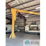 1 TON CAPACITY X 18' ARM GORBEL FREE STANDING JIB CRANE WITH 1 TON HARRINGTON PENDANT CONTROL