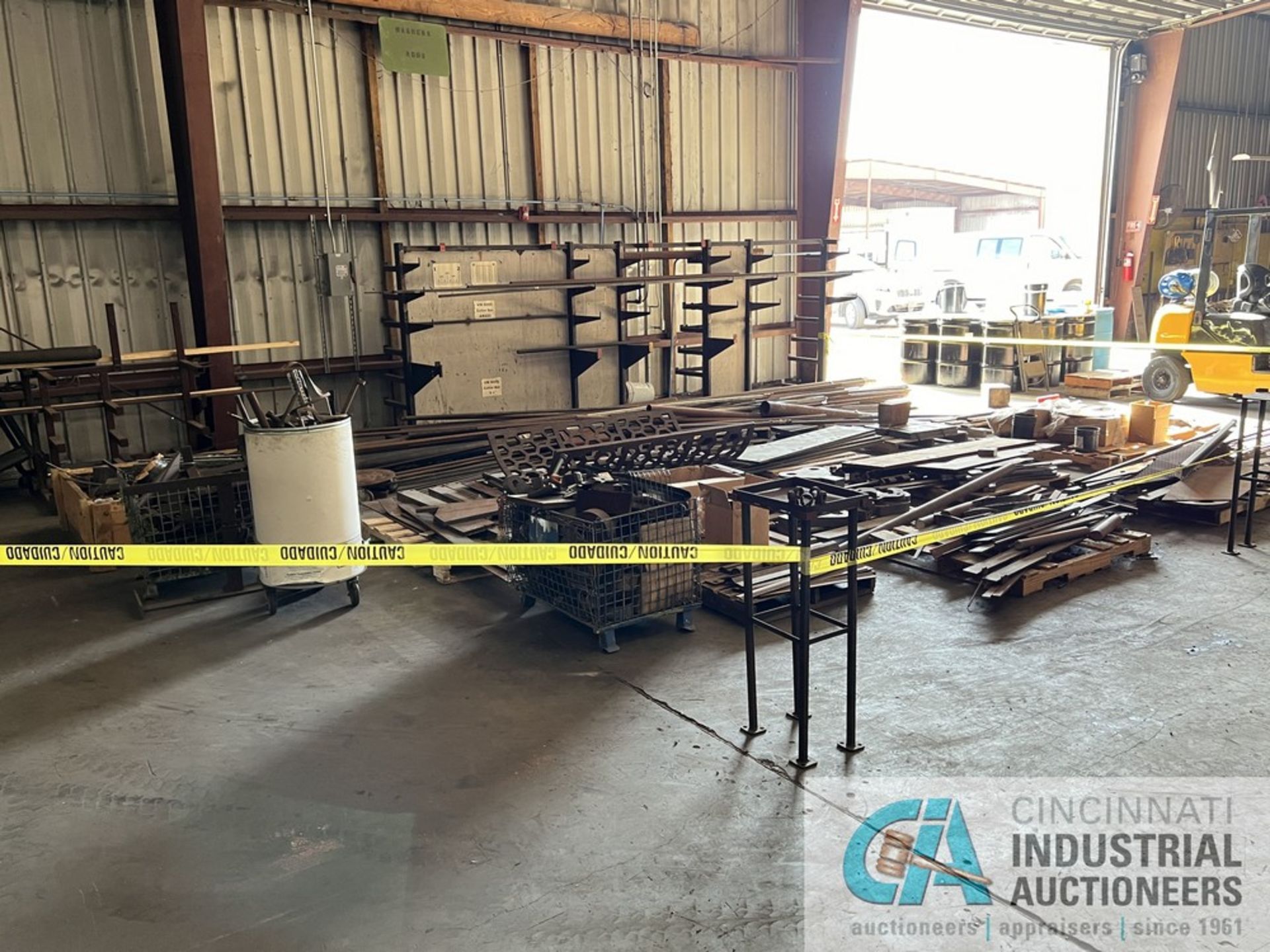 (LOT) ASSORTMENT WORK-IN-PROGRESS STEEL, STEEL STOCK, SCRAP STEEL AND CANTILEVER RACK AND OTHER - Image 2 of 13