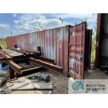 40' SHIPPING CONTAINER, REGISTRATION NO. TGHU450436, 8' HIGH