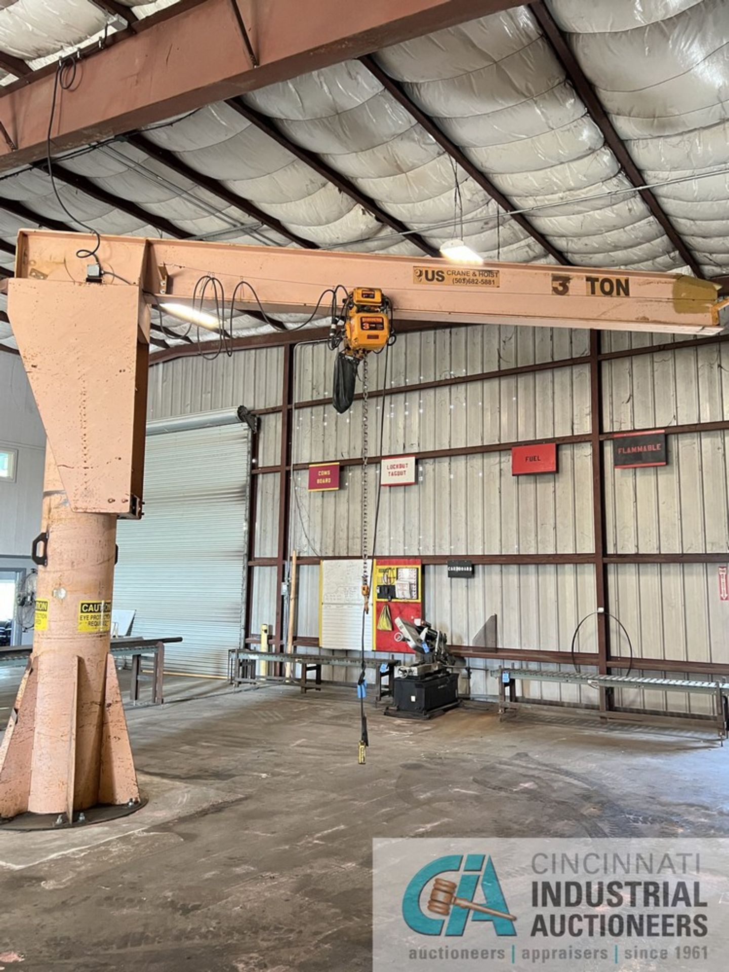 3 TON CAPACITY X 20' ARM US CRANE AND HOIST FREE-STANDING JIB CRANE WITH 3 TON CAPACITY HARRINGTON - Image 5 of 5