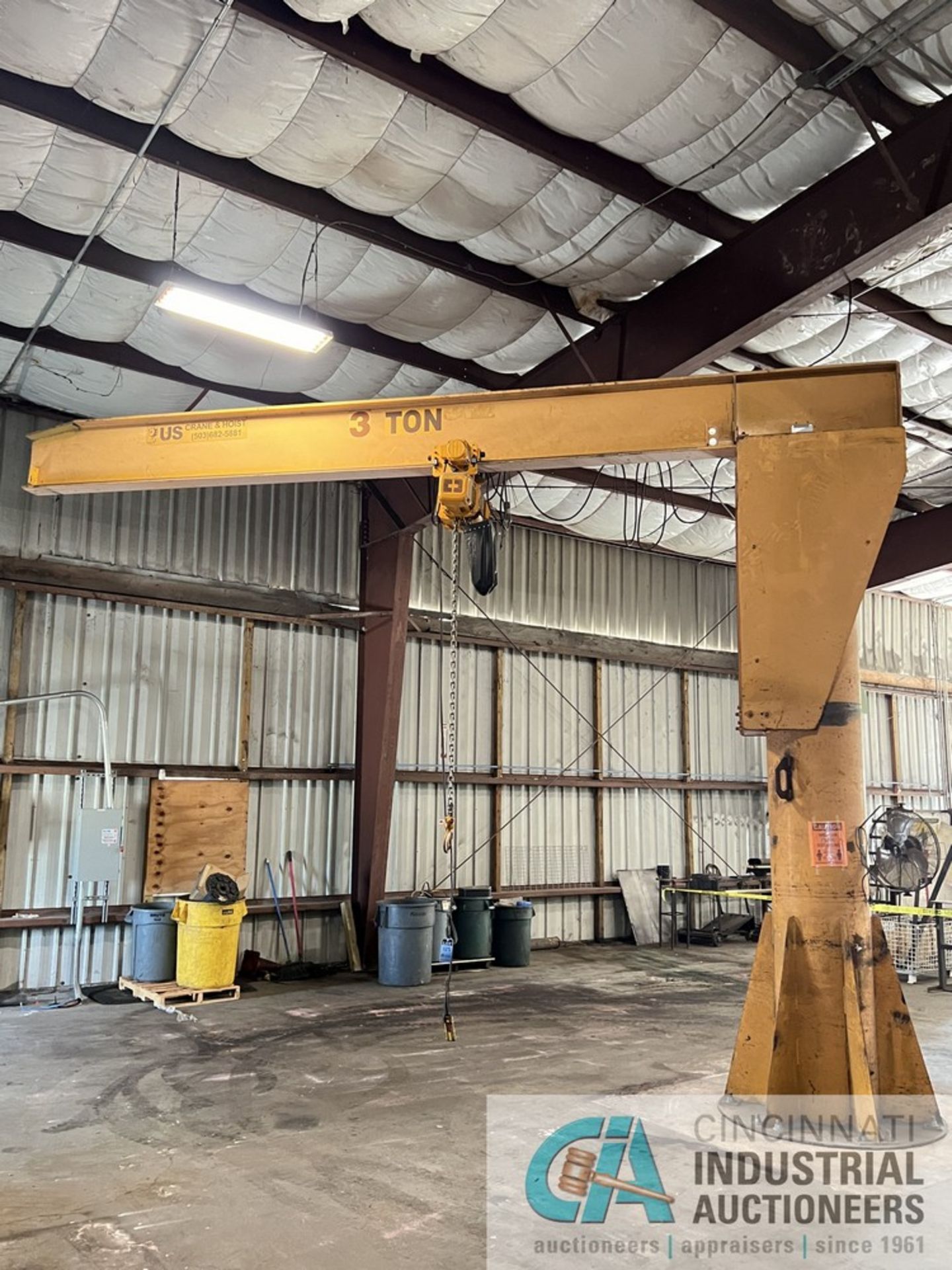 3 TON CAPACITY X 20' ARM US CRANE AND HOIST FREE-STANDING JIB CRANE WITH 3 TON CAPACITY HARRINGTON