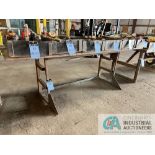 31" X 97" X 34" HIGH HEAVY DUTY WELDED STEEL WORKBENCH WITH 1" THICK TOP PLATE **SPECIAL NOTICE -