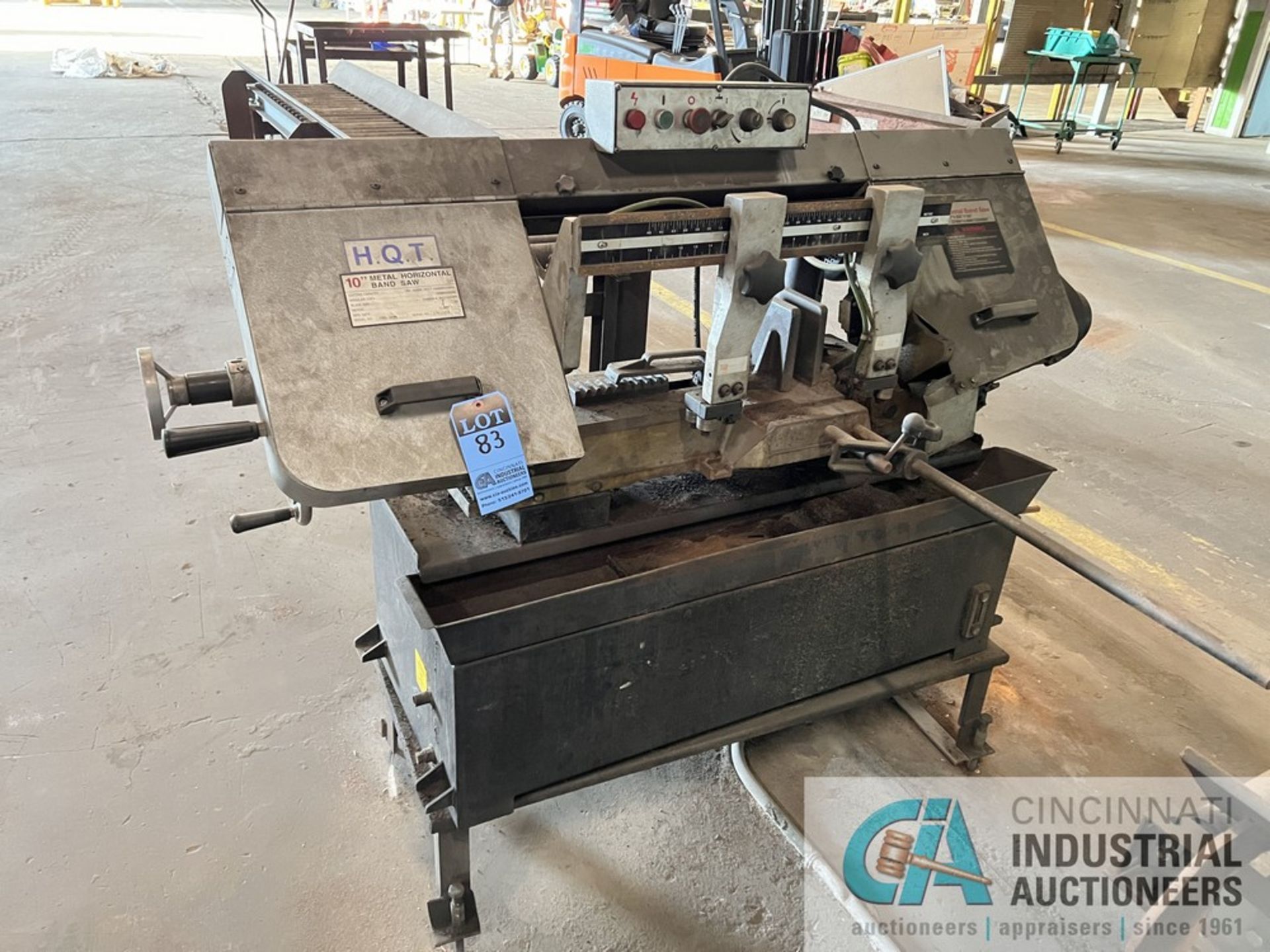 10" HQT MODEL FHBS-250V HORIZONTAL BAND SAW; S/N 17W110839