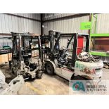 (LOT) (3) DISASSEMBLED LIFT TRUCK AND PARTS INCLUDING 6,000 LB. NISSAN MUGIF2A35LV PNEUMATIC TIRE LP