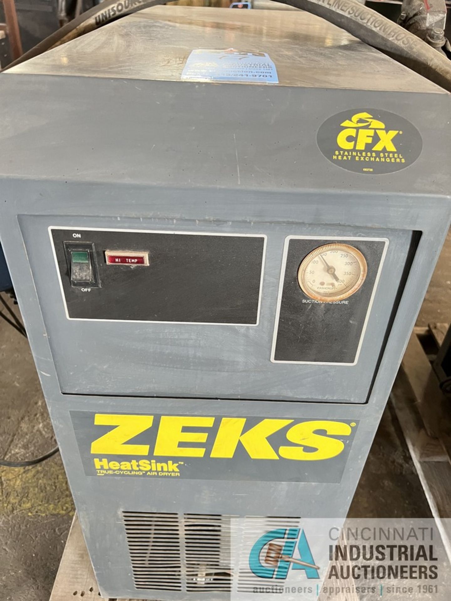 ZEKS MODEL 100HSGA100 HEAT SINK TRUE-CYCLING AIR DRYER; S/N 343486, R-404 REFRIGERANT - Image 2 of 4