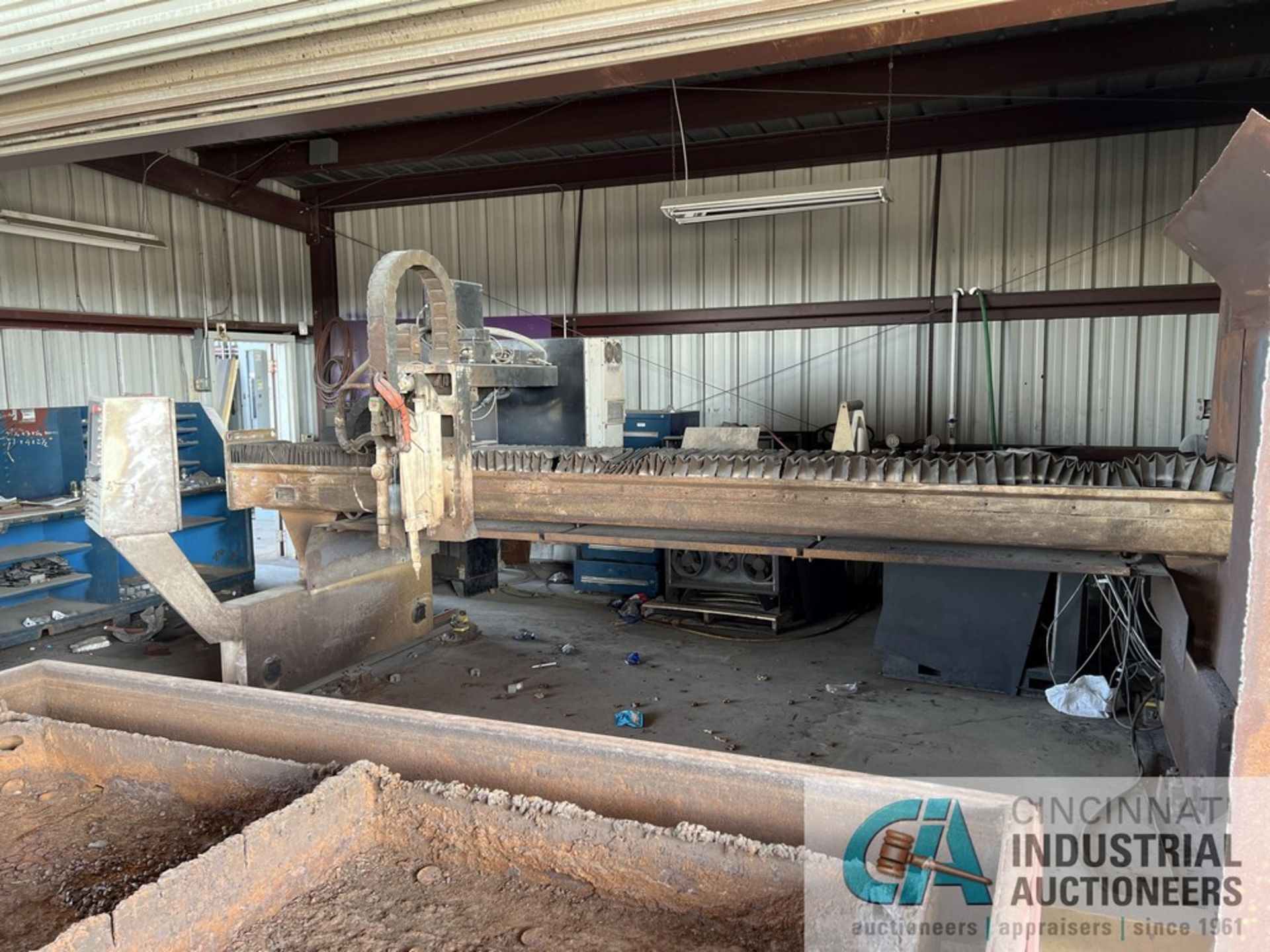 ALLTRA MODEL PC14-12 CNC PLASMA / OXY BURNING TABLE, 10' X 31' BURNING TABLE, HYPERTHERM HT4400 - Image 3 of 16