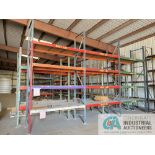 SECTIONS 96" X 42" X 188" TEARDROP TYPE ADJUSTABLE BEAM PALLET RACK WITH (4) 42" X 188' UPRIGHTS AND