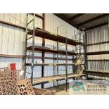 SECTIONS 96" X 36" X 188" BOLT TOGETHER ADJUSTABLE BEAM PALLET RACK WITH 93) 36" X 188" UPRIGHTS AND