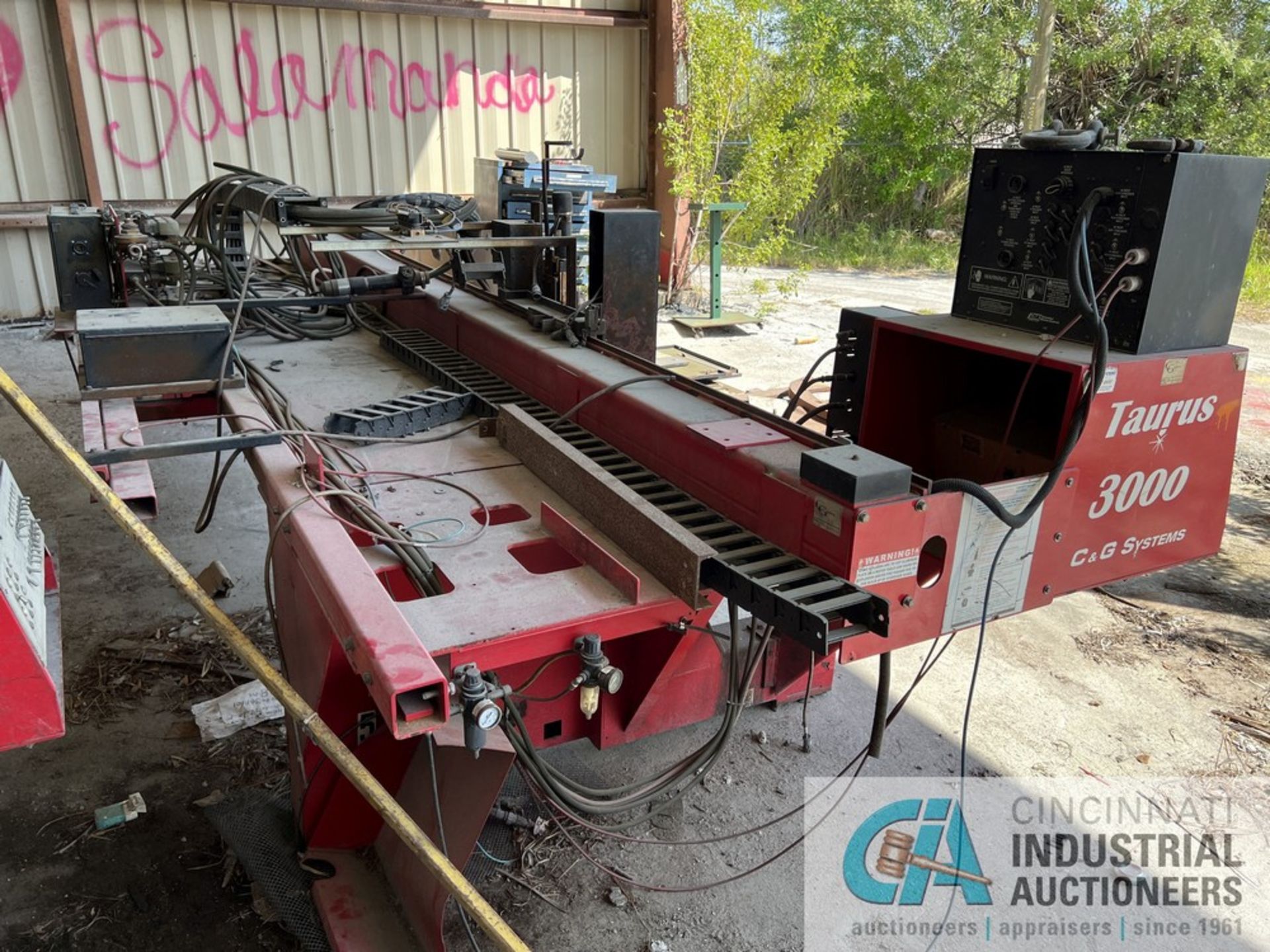 G&G SYSTEM MODEL TARIRUS 3000 PLASMA CUTTER; S/N 1704, 10' CUTTING LENGTH BURNY 10 LCD PLUS DISPLAY, - Image 7 of 7