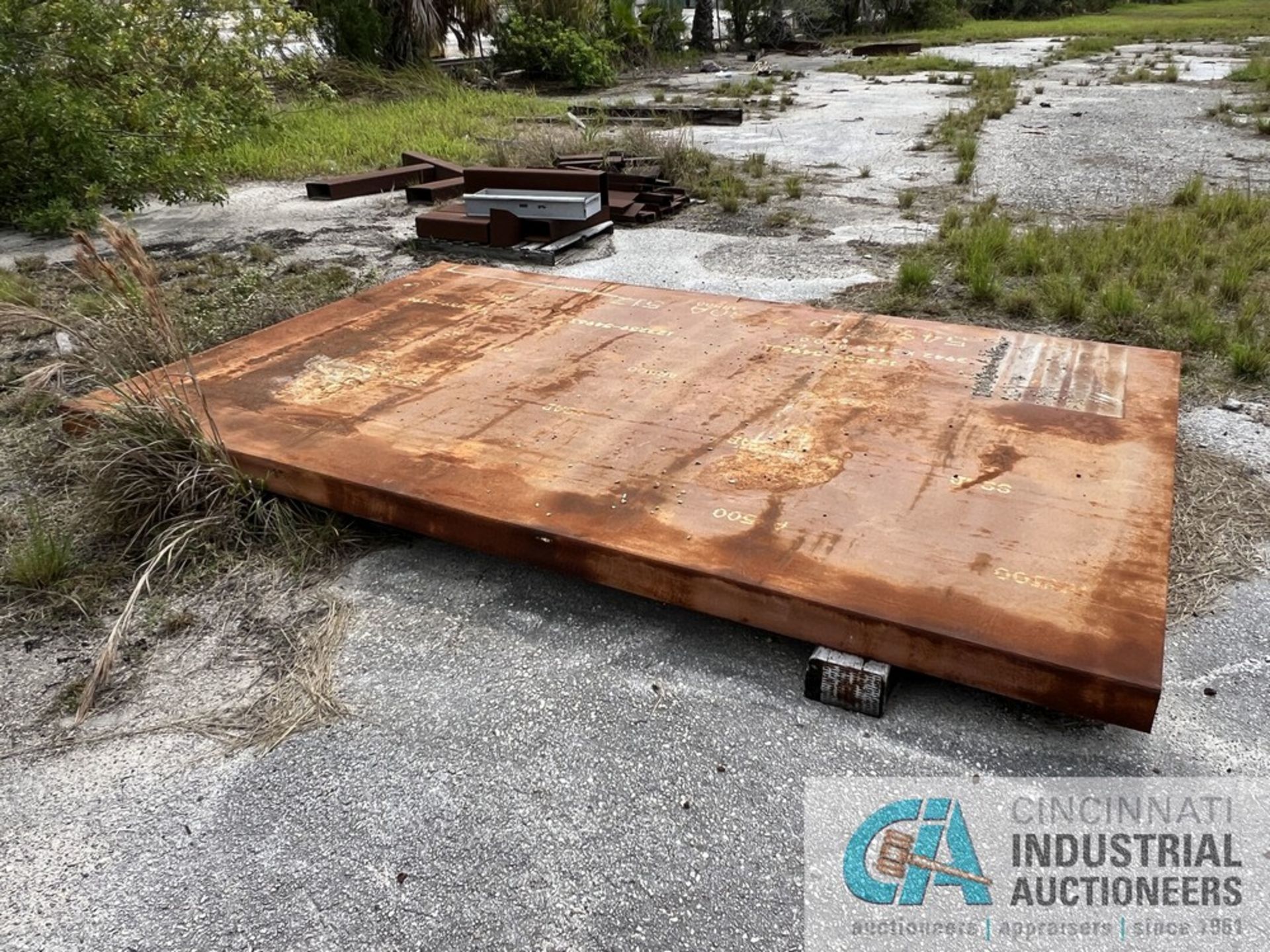 (LOT) LARGE QUANTITY OF STEEL PLATE FROM 1/2" - 4" THICK, INCLUDING FULL AND PARTIAL PLATES - Image 10 of 20