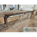 SECTIONS 10' X 15" WIDE ROLLERS X 36" HIGH GRAVITY FEED ROLLER CONVEYOR