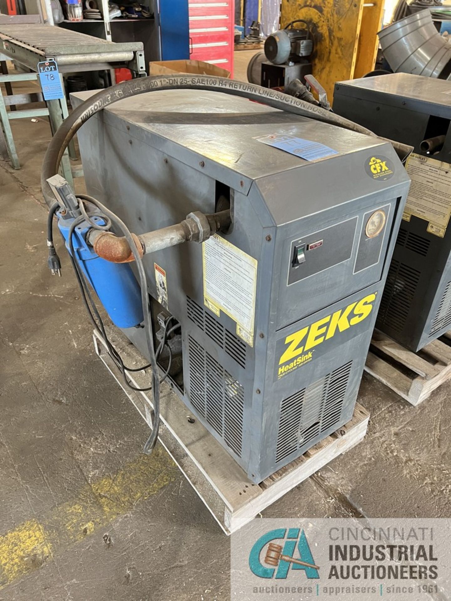 ZEKS MODEL 100HSGA100 HEAT SINK TRUE-CYCLING AIR DRYER; S/N 343486, R-404 REFRIGERANT - Image 4 of 4