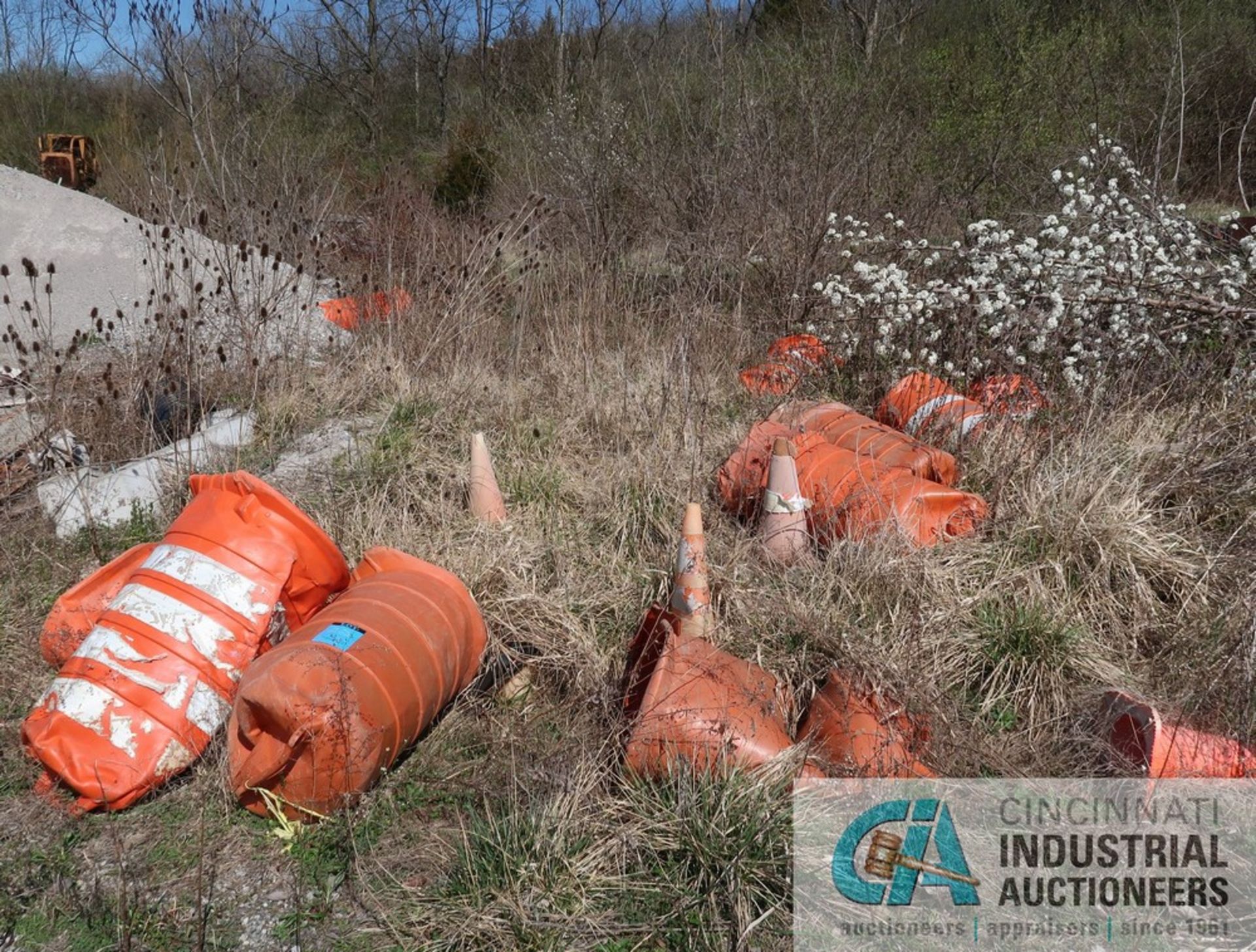 (LOT) ORANGE SAFETY BARRELS AND BASES **LOCATED AT 900 LICKING PIKE, WILDER, KY 41076**