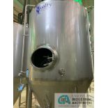 20 BBL QTS SOLUTIONS FV1 FERMENTER TANK AT 61-3/16" DIAMETER X 133" HIGH, INCLUDES SADDLES **For