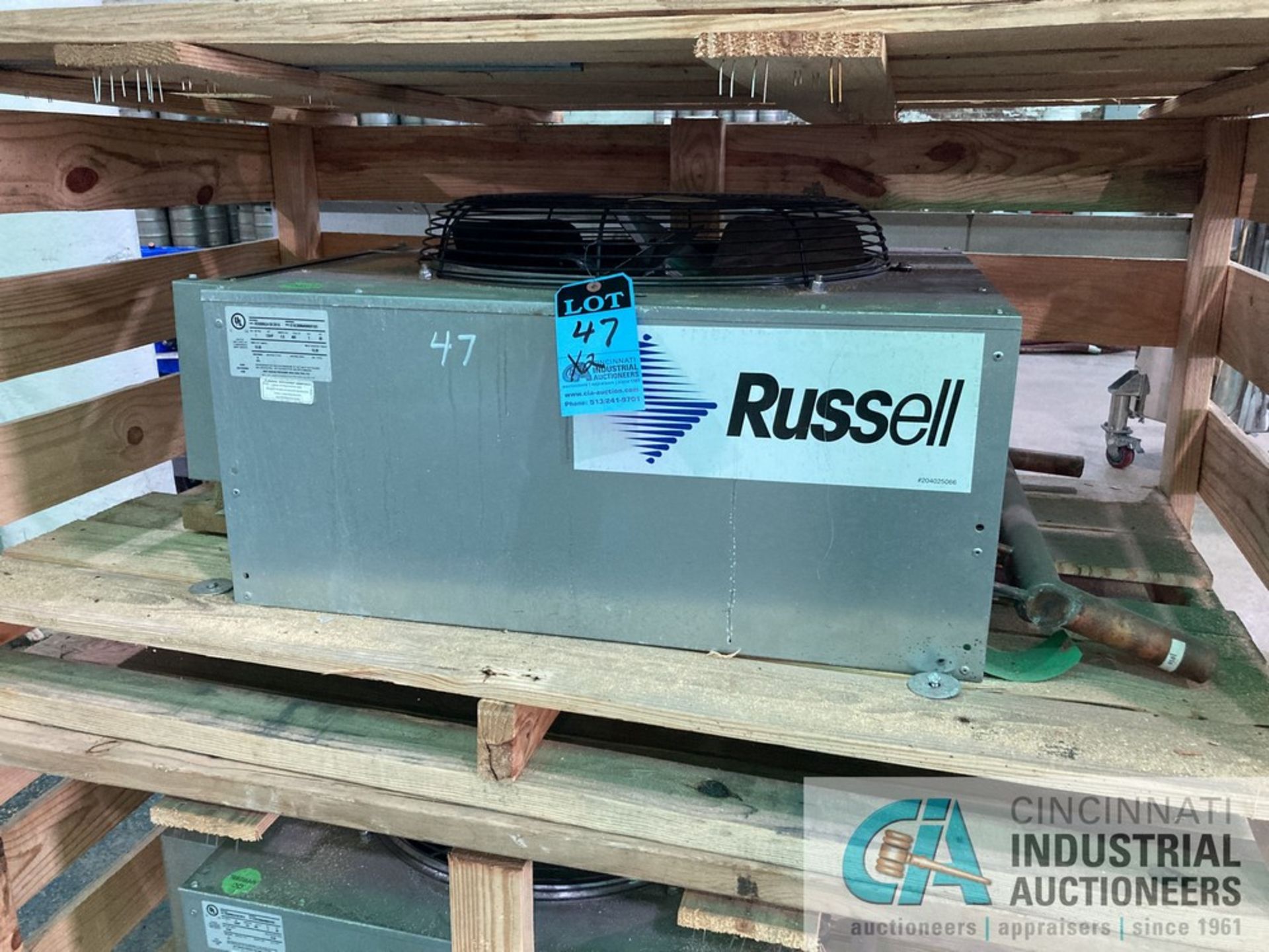 RUSSELL MODEL RDS005GA1B12N1A COOLING FANS, 1/3 HP, IN CRATE - NEVER INSTALLED **For convenience,