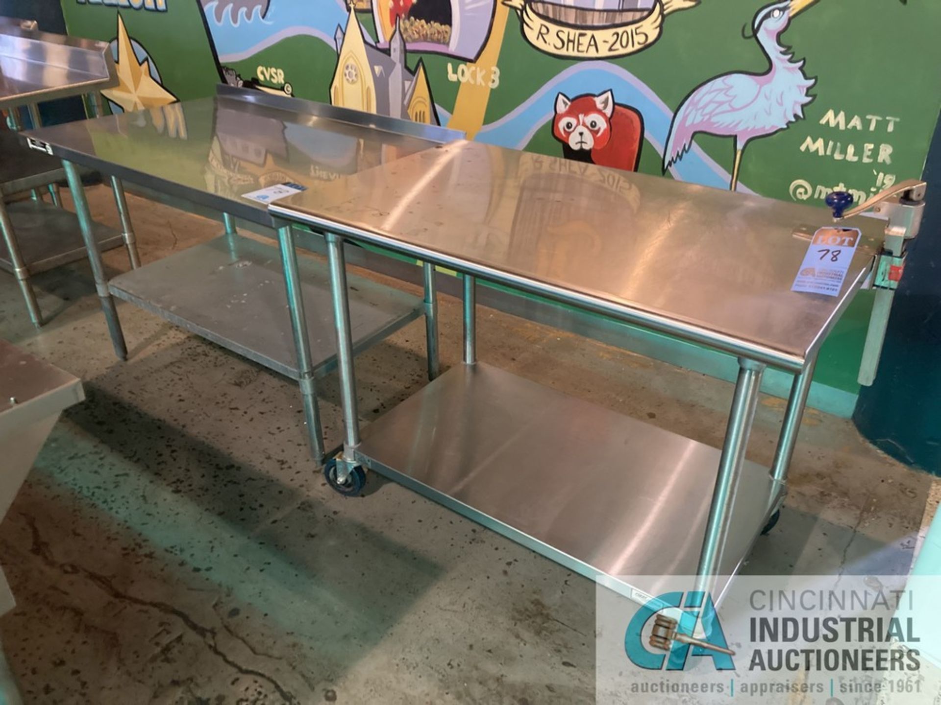 30" X 48" SS TABLES - (1) PORTABLE **For convenience, the loading fee of $50.00 will be added to the