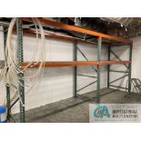 SECTIONS 48" X 96" X 96" HIGH PALLET RACK, (6) UPRIGHTS, (16) CROSS BEAMS, (8) WIRE DECKS **For