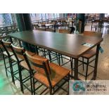 32" X 92" X 43" HIGH PORTABLE TABLE WITH (8) CHAIRS **For convenience, the loading fee of $100.00