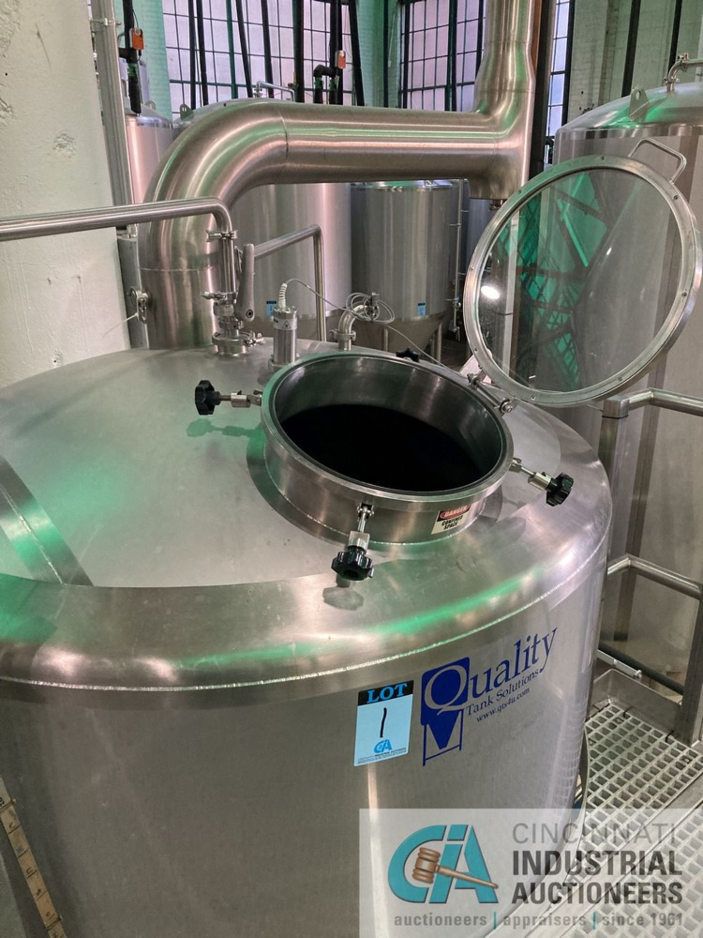 20 BBL 2-VESSEL BREW HOUSE SYSTEM CONSISTING OF QTS MODEL 20 BBL BREW KETTLE; S/N 11767-20-BK/WP - Image 10 of 18