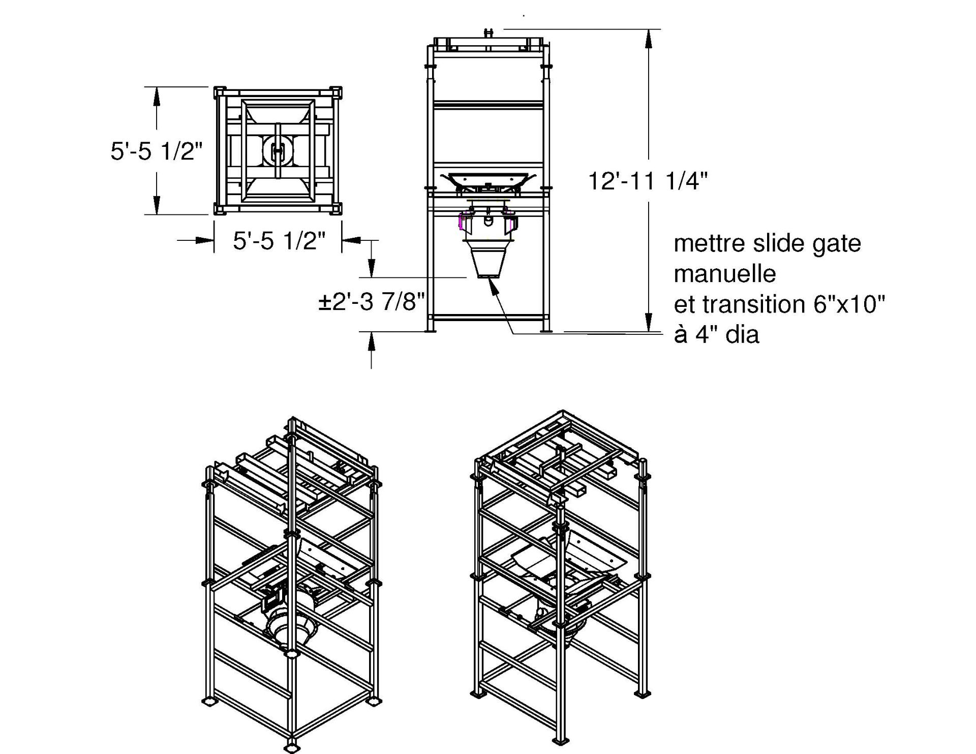 (LOT) GRAIN HANDLING SYSTEMS CONSISTING OF GRAIN BAG TYPE DISPENSER, HOPPERS, AUGER, PIPING, - Image 9 of 9