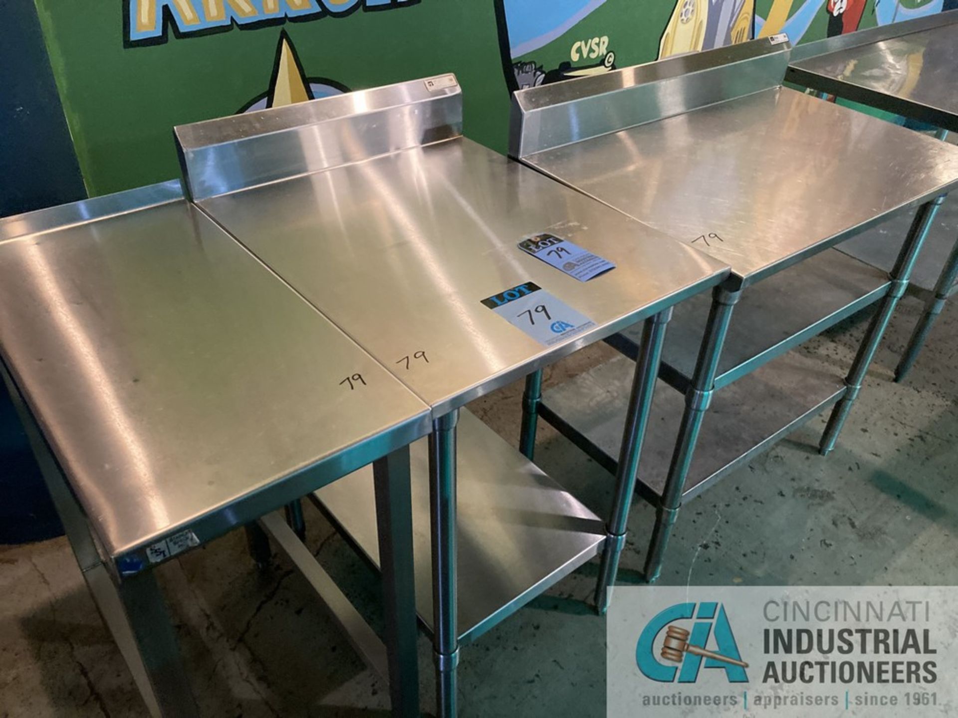 SS TABLES - 24" X 36", 30" X 24", 30" X 15" **For convenience, the loading fee of $50.00 will be