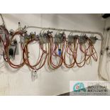 (LOT) BEER DISTRIBUTION LINES AND VALVES IN WALK-IN COOLER - NO CHASING LINES - STAYS CONFINED TO