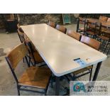 32" X 92" PORTABLE DINING TABLES WITH (8) CHAIRS **For convenience, the loading fee of $200.00