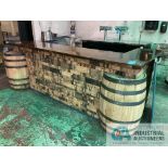 SHOP BUILT BAR WITH BARREL ENDS **For convenience, the loading fee of $200.00 will be added to the