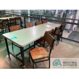 32" X 92" PORTABLE DINING TABLES WITH (8) CHAIRS **For convenience, the loading fee of $200.00