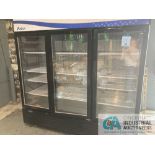 ATOSA MODEL MCF8724GR B-SERIES 3-DOOR GLASS DOOR REFRIGERATOR; S/N C40010 **For convenience, the