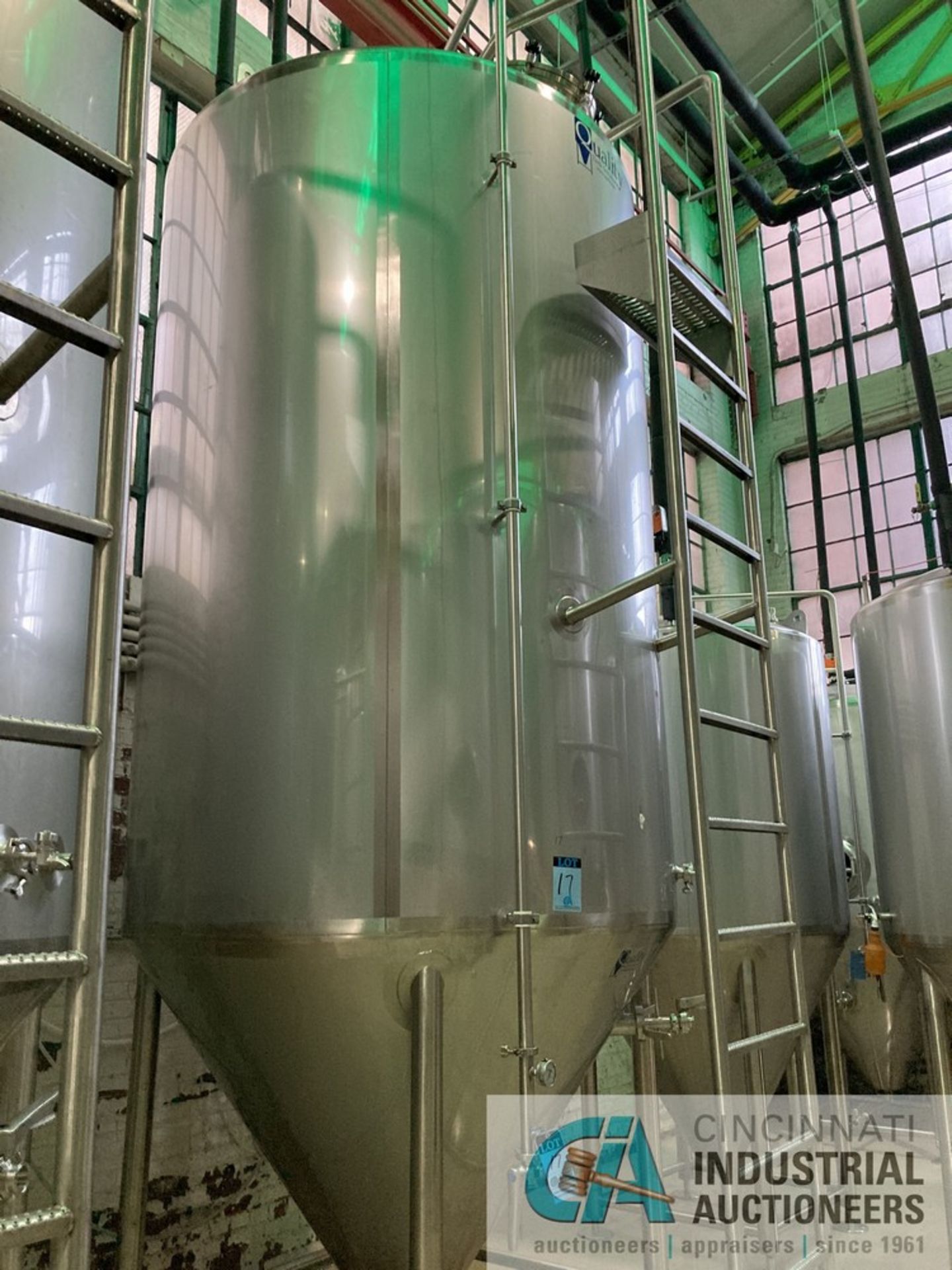 ****60 BBL QTS SOLUTIONS FERMENTER TANK; S/N 11373-60-FV-B AT 75" DIAMETER X 172" HIGH **SUBJECT - Image 2 of 4