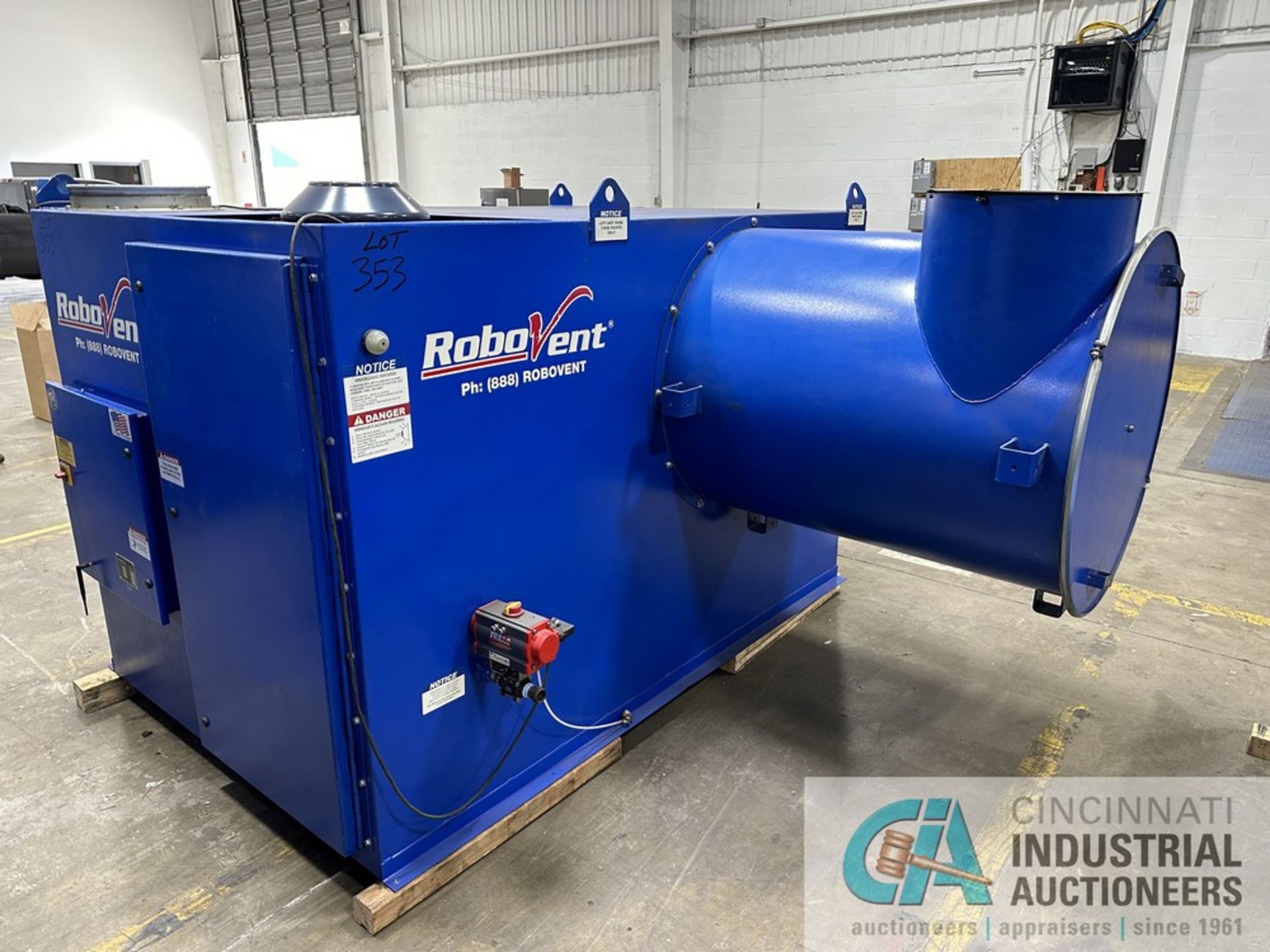 25 HP ROBOVENT FLOORSAVER MODEL DFS-800-8 DUST COLLECTOR; S/N 25599 (NEW 10/2016), DELTA 3 - Image 2 of 9