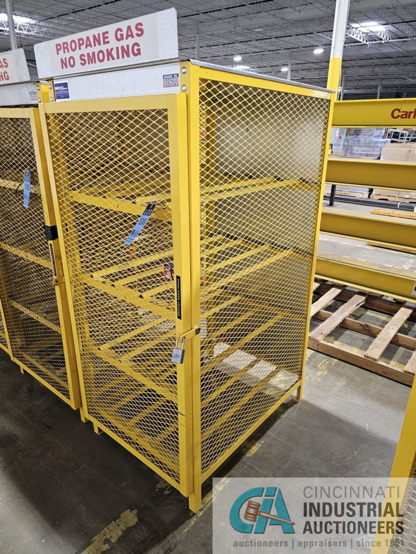 30" WIDE X 47" DEEP X 67" HIGH H&H PROPANE STORAGE CAGE