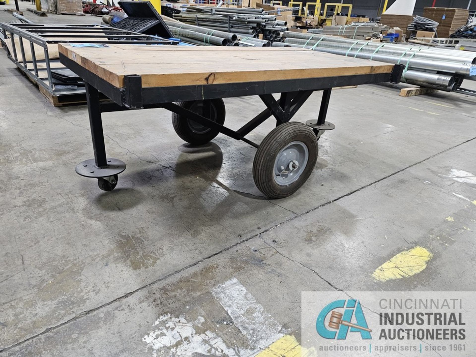 32" X 60" STEEL FRAME PNEUMATIC TIRE CART - Image 2 of 2