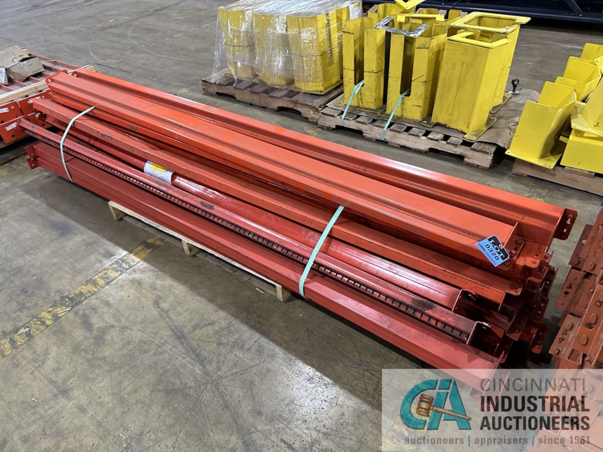 108" X 5" PALLET RACK BEAMS (SOME DAMAGED)