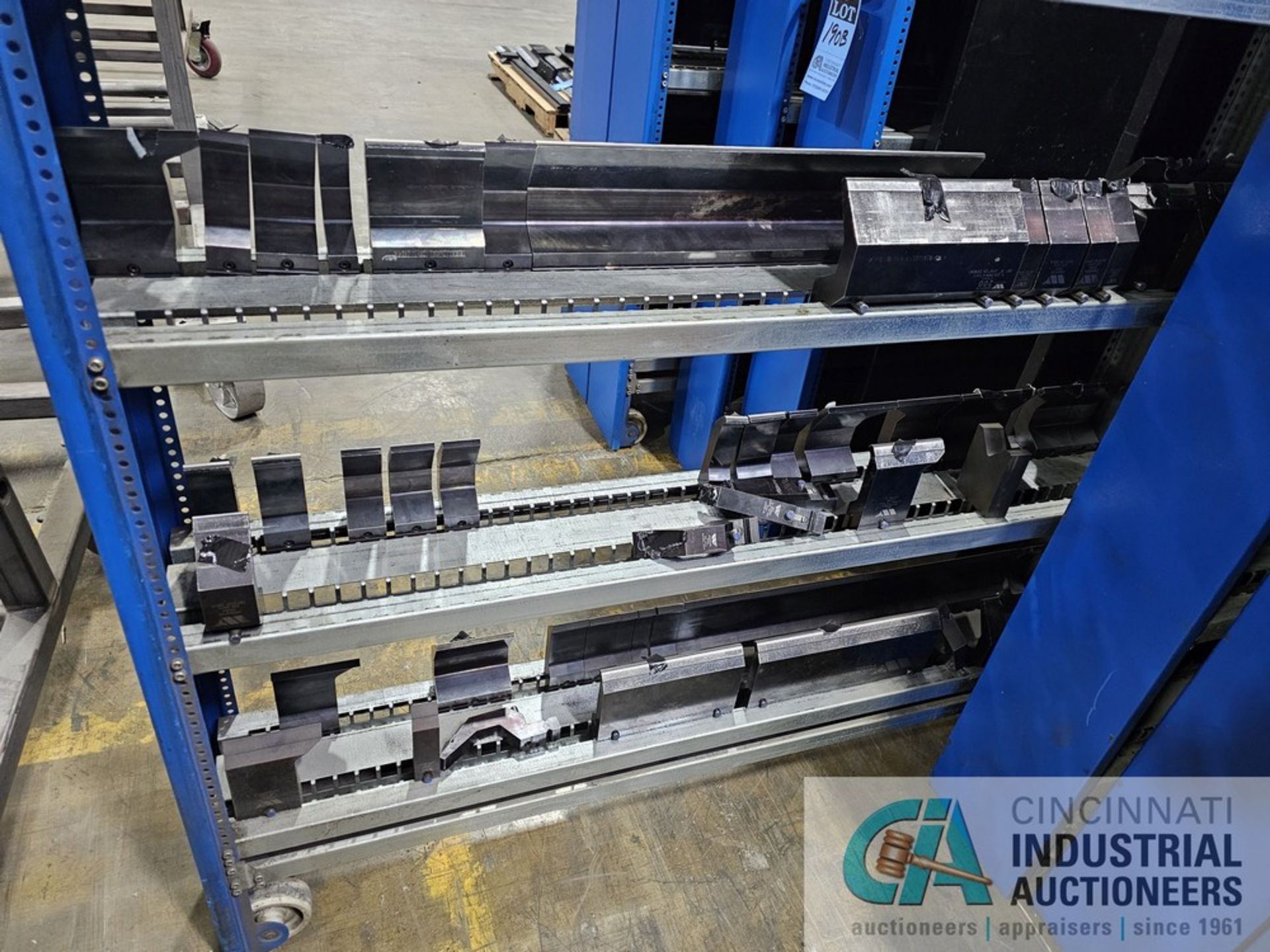 WILTON PRESS BRAKE TOOLING WITH 45" WIDE X 54" DEEP X 50" HIGH 5-ROLLING DRAWER CABINET - Image 13 of 17