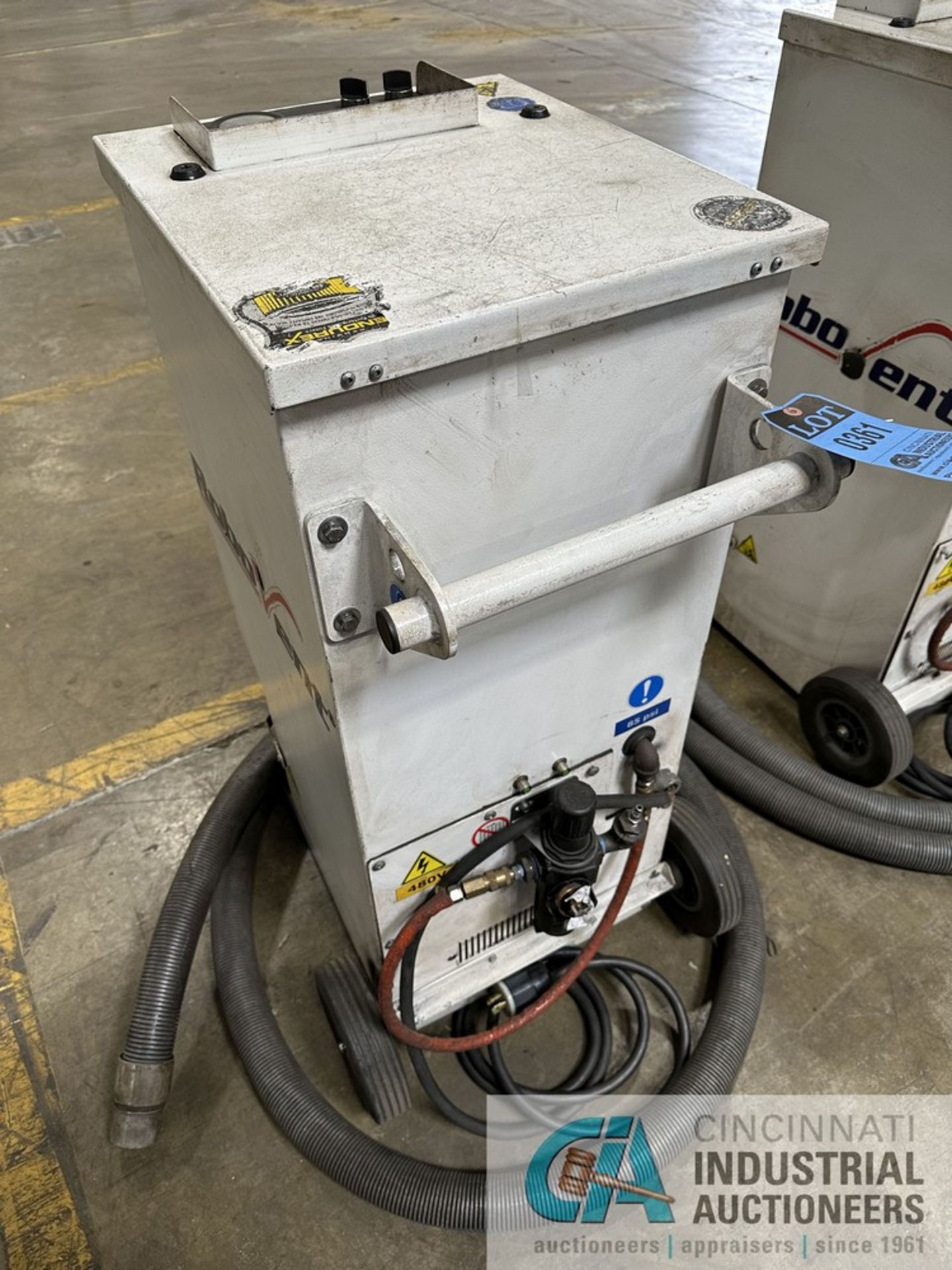 3 HP ROBOVENT HIGH-VAC MODEL HVP-120-480 PORTABLE DUST COLLECTOR; S/N 27493 (2018) - Image 3 of 5