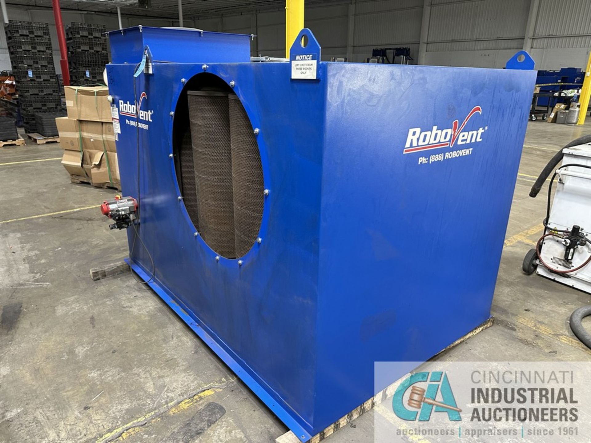 25 HP ROBOVENT FLOORSAVER MODEL DFS-800-8 DUST COLLECTOR; S/N 265609 (NEW 10/2016), DELTA 3 SPARKOUT - Image 5 of 10